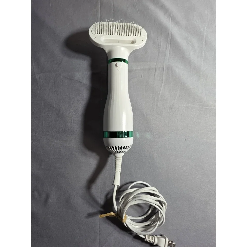 PetLux Handheld Pet Grooming Dryer White Green Adjustable Heat & Air Dog Cat